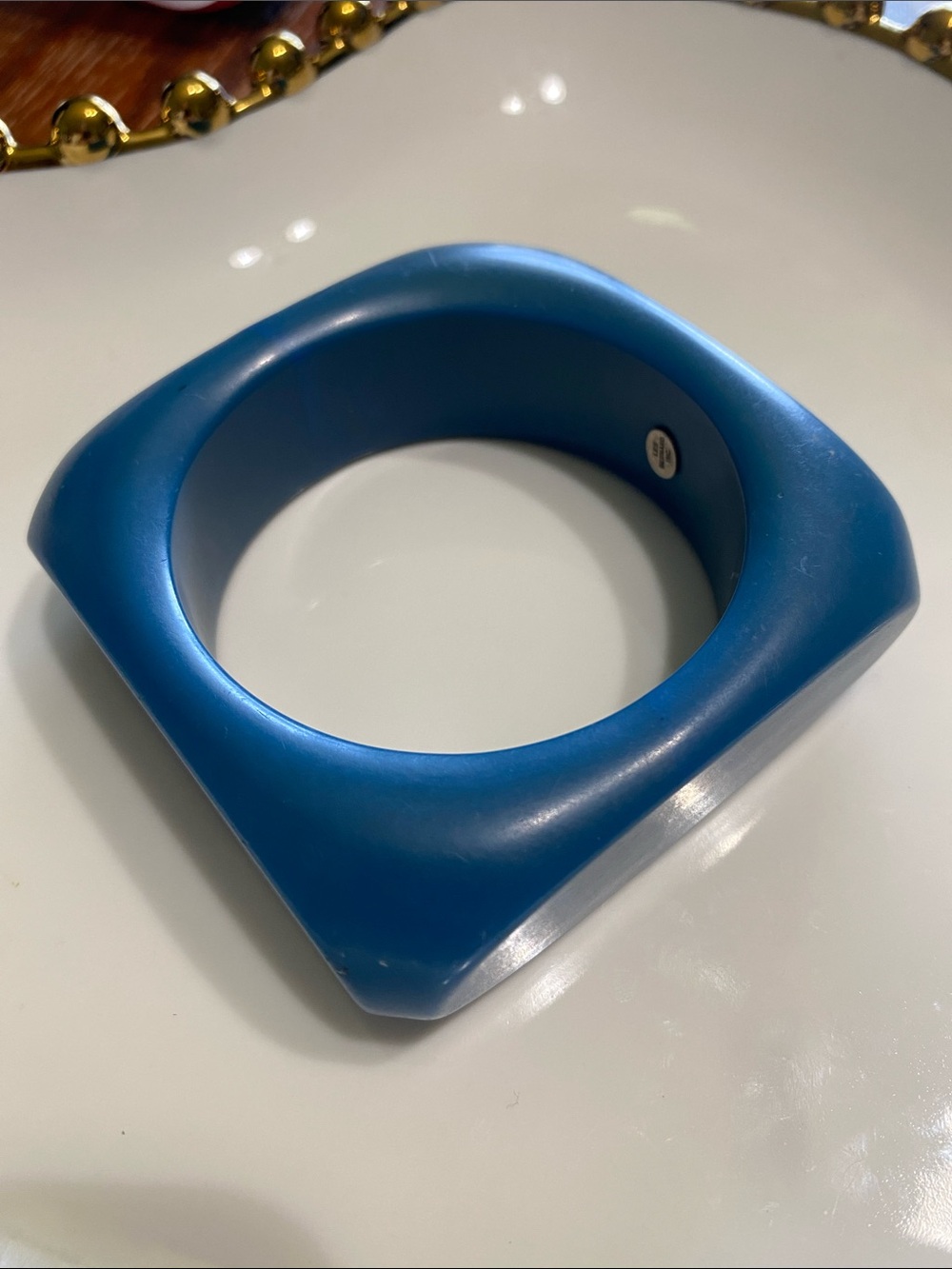 Les Bernard Inc. Blue Resin Bangle Bracelet
